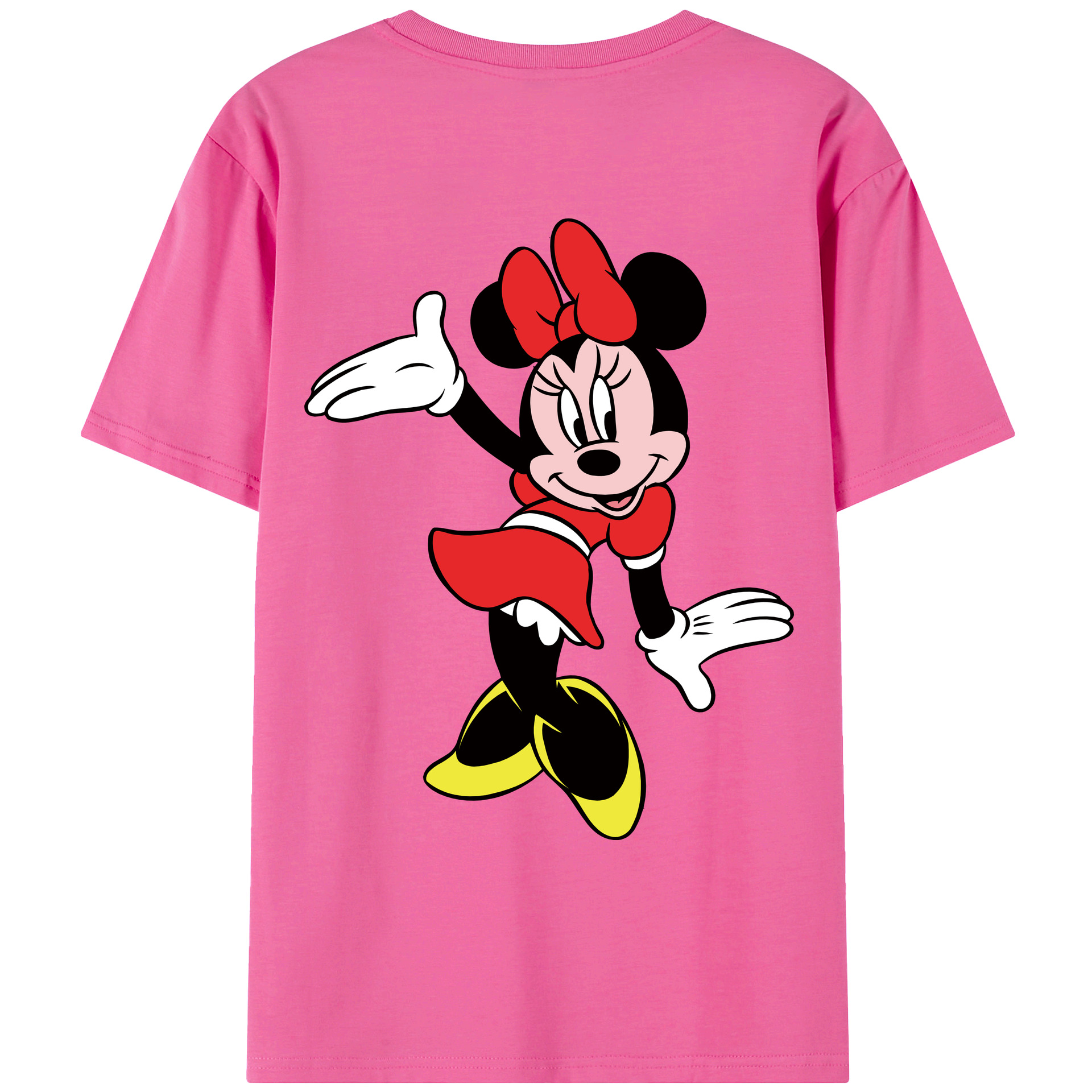 ミッキーマウス Mickey Mouse レディース半袖Tシャツ(バックプリント)